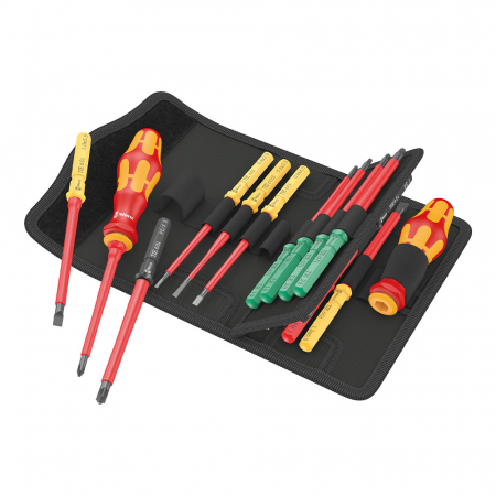 Truse de chei WERA - Set VDE Wera Kraftform Kompakt Universal husa transport 17 piese 200 x 110 x 85 mm 05006611001