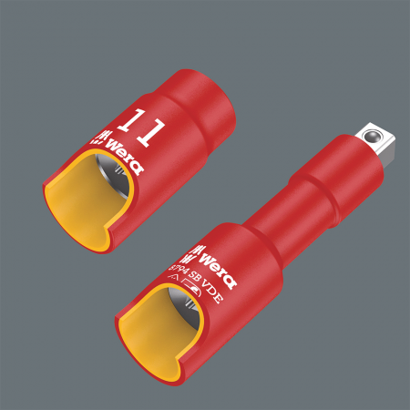 Set Chei Tubulare cu Ratchet Wera VDE 8100 SB Zyklop husa transport 17 piese 295 x 178 x 60 mm 05004970001 [4]