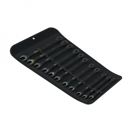 Truse de chei WERA - Set profesional de 11 chei combinate cu clichet, editie speciala Wera 6000 Joker Black Edition, performanta maxima in spatii inguste si aplicatii solicitante