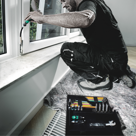 Set Wera Kraftform Kompakt F1 Window installation Thermopane transport case 36 pieces 325 x 145 x 65 mm 05134013001 [1]