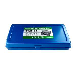 Trusa chei tubulare cu clicket Engineer TWS-04, metric, cutie metalica, chei tubulare 4-13, chei hexagonale, biti si accesorii, 34 piese, fabricata in Japonia [3]