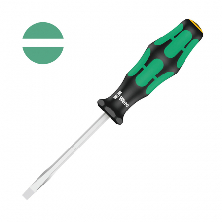 Truse de scule - Surubelnita electrician Wera 334 SK dreapta 0.6 x 3.5 x 4 x 75 x 81 maner verde antirostogolire 05007670001