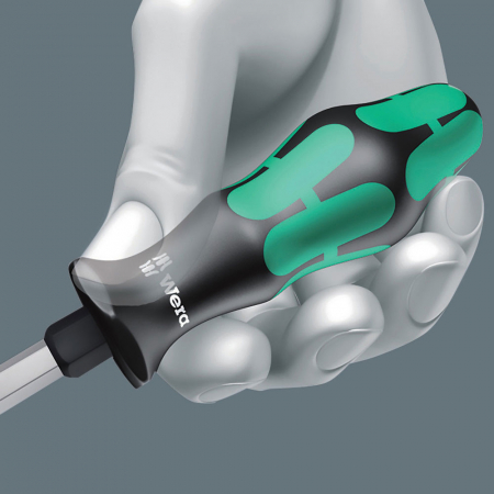 Surubelnita electrician Wera 334 SK dreapta 1.2 x 7.0 x 6 x 10 x 125 x 105 cap Lasertip maner verde antirostogolire 05007675001 [8]