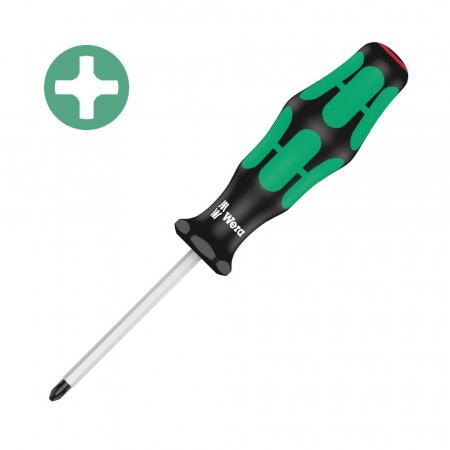 Truse de scule - Surubelnita electrician Wera 350 SK PH0 4 x 60 x 81 maner verde antirostogolire 05008750001