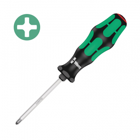 Truse de scule - Surubelnita electrician Wera 350 SK PH1 5 x 8 x 80 x 98 cap Lasertip maner verde antirostogolire 05008751001