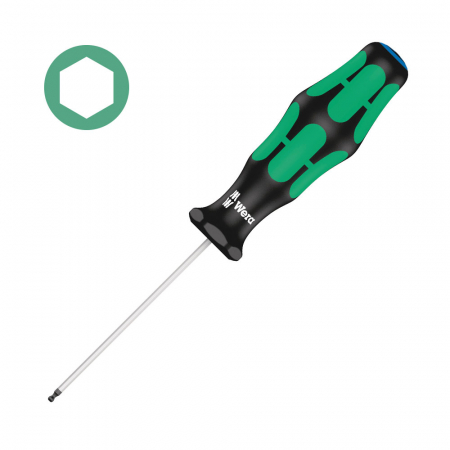 Truse de scule - Surubelnita Hexagonala Wera 352 imbus 1.5 x 60 x 70 cap Sferic cu protectie anticoroziva maner verde antirostogolire 05022795001