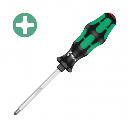 Truse de scule - Surubelnita electrician Wera 350 SK PH2 6 x 10 x 100 x 105 cap Lasertip maner verde antirostogolire 05008752001