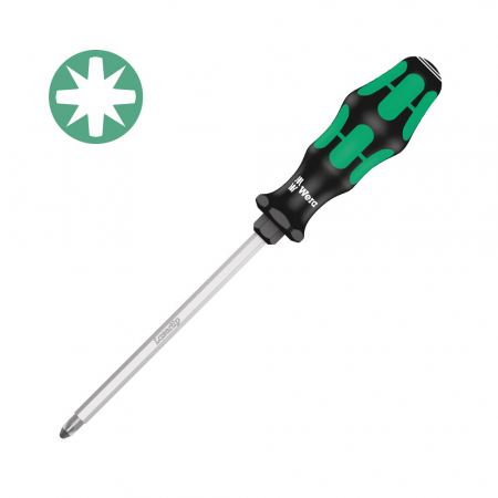 Truse de scule - Surubelnita electrician Wera 355 SK Pozidrive PZ3 8 x 13 x 150 x 112 cap Lasertip maner verde antirostogolire 05009343001