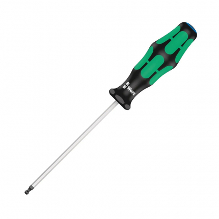 Surubelnita Hexagonala Wera 352 imbus 3.0 x 100 x 81 cap Sferic cu protectie anticoroziva maner verde antirostogolire 05022805001 [9]
