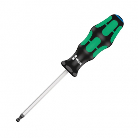 Surubelnita Hexagonala Wera 352 imbus 5.0 x 100 x 105 cap Sferic cu protectie anticoroziva maner verde antirostogolire 05022815001 [9]