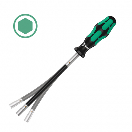 Truse de scule - Surubelnita Hexagonala Wera 391 7.0 x 167 x 98 Arbore Flexibil maner verde antirostogolire 05028150001