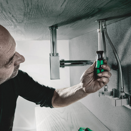 Wera Nutdriver Screwdriver 395 HO 8.0 x 90 x 105 Hexsgon head green anti-roll handle 05029464001 [2]