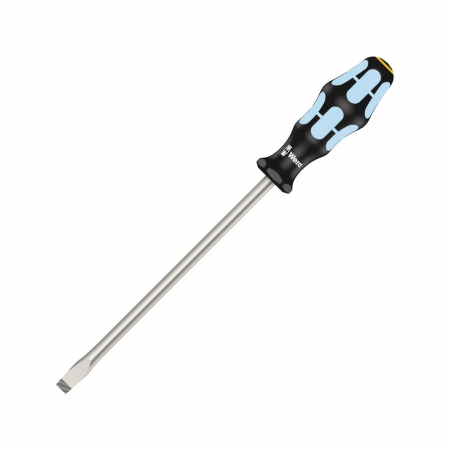 Wera Stainless Steel Screwdriver 3334 slotted 1.6 x 10.0 x 9.0 x 200 x 112 INOX with Lasertip gray-blue anti-roll handle 05032007001 [9]