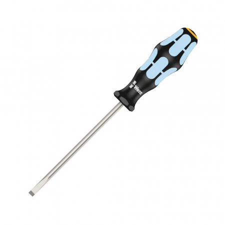 Wera Stainless Steel Screwdriver 3335 slotted 1.0 x 5.5 x 5.5 x 125 x 98 INOX gray-blue anti-roll handle 05032004001 [7]