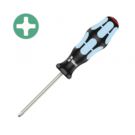 Truse de scule - Surubelnita INOX Wera 3350 PH1 4.5 x 80 x 98 cap Lasertip maner gri-bleu antirostogolire 05032021001