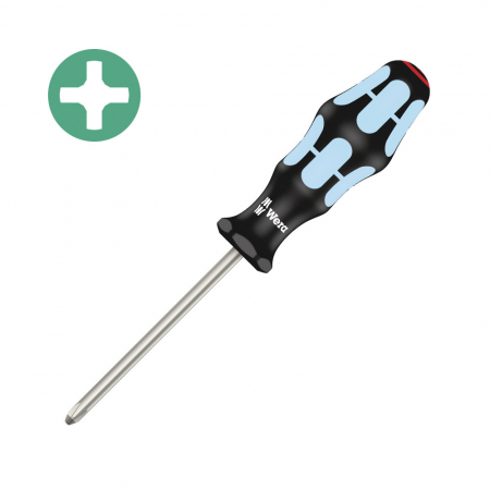 Truse de scule - Surubelnita INOX Wera 3350 PH2 6.0 x 100 x 105 cap Lasertip maner gri-bleu antirostogolire 05032022001