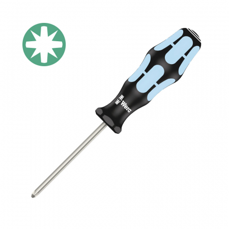 Truse de scule - Surubelnita INOX Wera 3355 PZ3 Pozidrive 8.0 x 150 x 112 cap Lasertip maner gri-bleu antirostogolire 05032033001