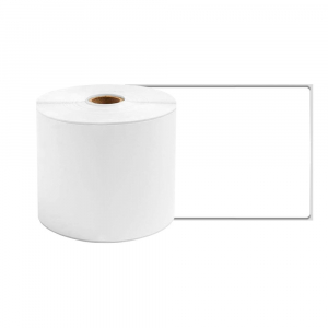 Etichete termice ecusoane/carduri mari 50 mm x 3.5 m, modul continuu neadezive, plastic alb, 1 rola, pentru imprimanta AYMO M2000