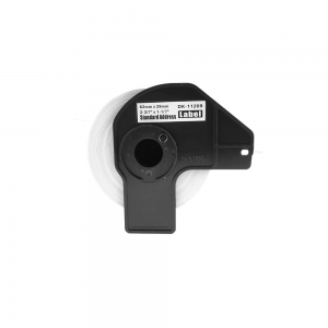 Thermal labels compatible stickers shipping, Brother DK-11209, white paper, permanent, 29mmx62mm, 800 labels/roll, plastic holder included DK11209-C2
