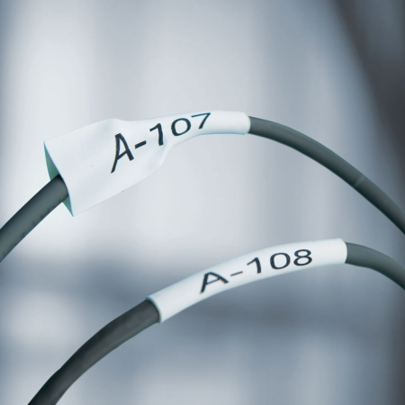 Heat shrink tube compatible Brother HSe-231 12mmx1.5 m black/white [2]