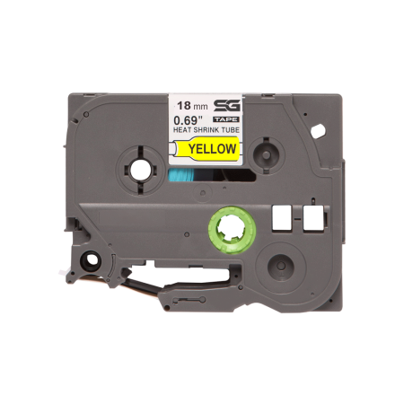 Etichete Brother Compatibile TZe - Tub termocontractabil compatibil Brother HSe-641 18mmx1.5 m negru/galben