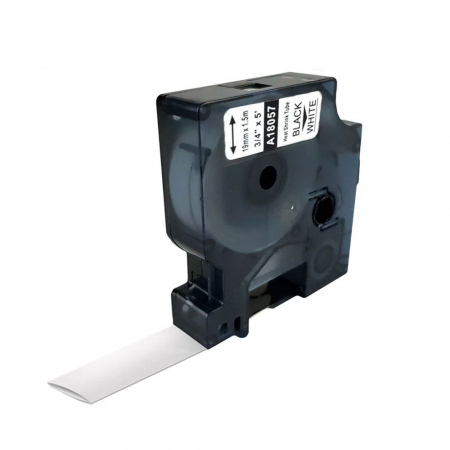 Etichete Tuburi termocontractibile - Tub termocontractibil alb 19mm x 1.5m compatibile Dymo 18057