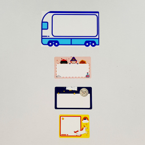 Etichete termice scolare mari 50 x 80 mm model BUS pentru imprimanta AIMO Phomemo M110 M200 M220 100 etichete [2]