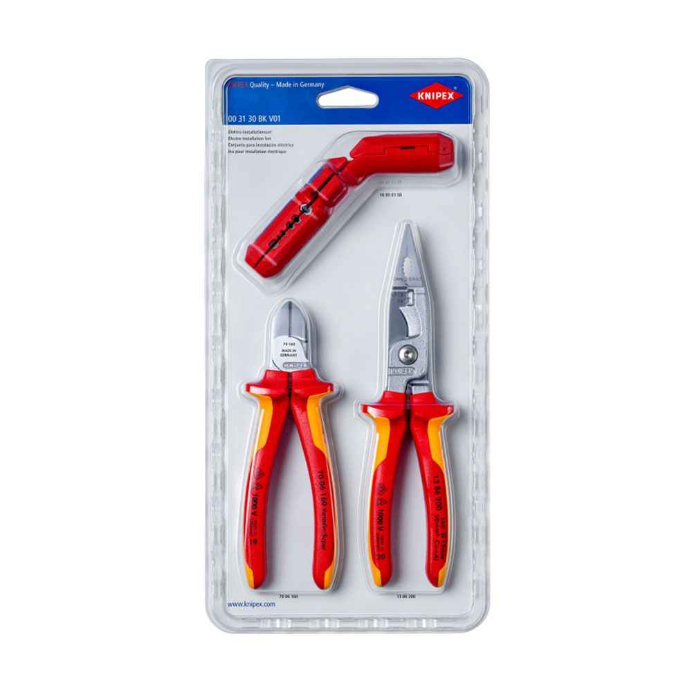 thumbnail image 2 of KNIPEX 4-Piece Pliers Set - Cobra Cutters & Needle Nose Pliers German Made Tools 2 of 11
