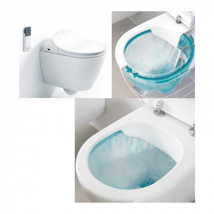 Vas WC suspendat Villeroy & Boch, Subway 2.0, direct flush, pentru capac cu functie de bideu ViClean, alb [7]