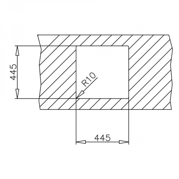 Chiuvetă bucatarie din inox Teka Universal E 465 x 465 1B cu 1 cuva, 465x465 mm, Finisaj Inox Microtexturat [3]