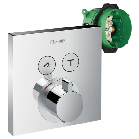 Baterie dus termostatata Hansgrohe ShowerSelect cu 2 functii, montaj incastrat, necesita corp ingropat [0]