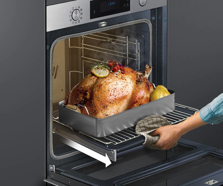 Cuptor incorporabil Samsung Dual Cook Flex , Electric, 75l, Clasa A, Grill, Catalitic, Inox [12]