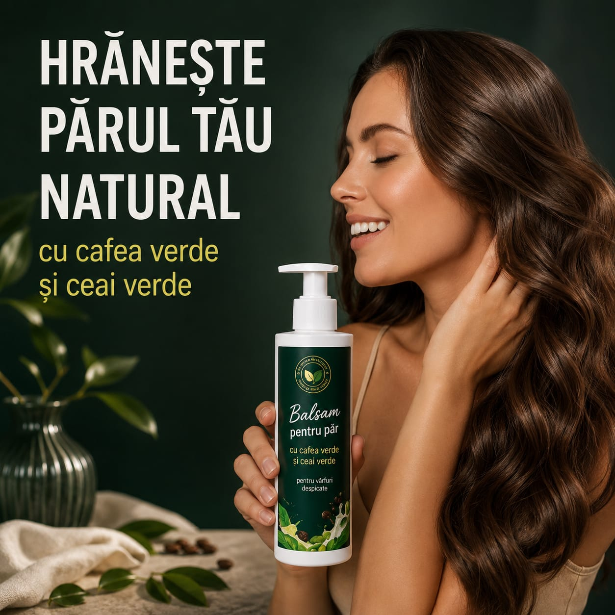 Balsam pentru reparare fir de par cu ceai verde si cafea verde 250 ml [2]
