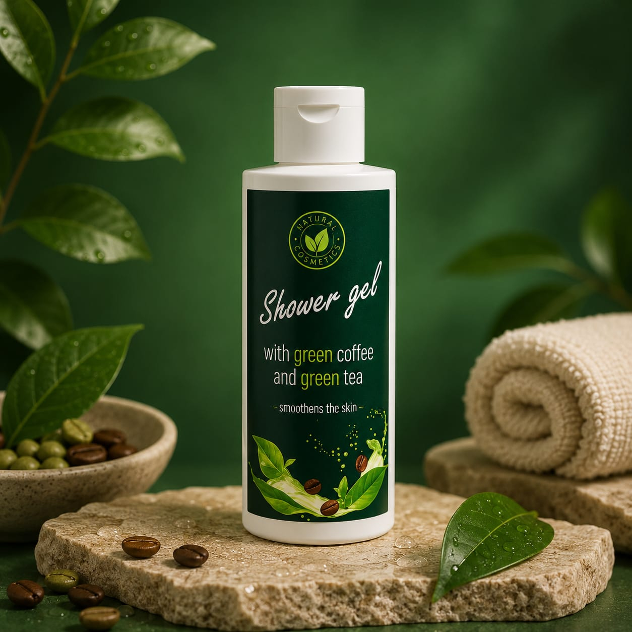 GEL DE DUS CU CAFEA VERDE SI CEAI VERDE [2]