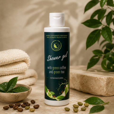 INGRIJIREA CORPULUI - GEL DE DUS CU CAFEA VERDE SI CEAI VERDE