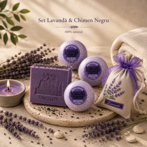 INGRIJIREA CORPULUI - set sapunuri naturale lavanda