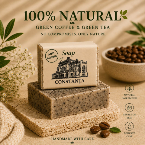 INGRIJIREA TENULUI - SAPUN CU CAFEA VERDE SI CEAI VERDE