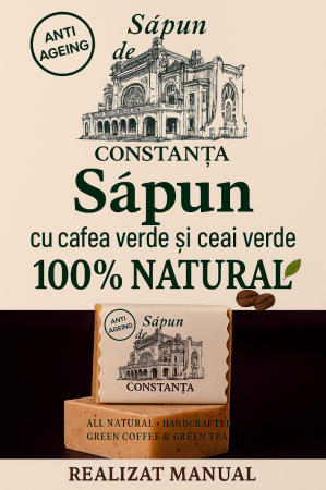 INGRIJIREA TENULUI - SAPUN CU CAFEA VERDE SI CEAI VERDE