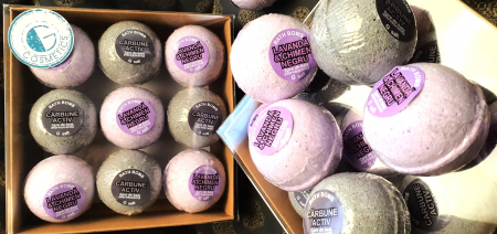 sare de baie efervescenta - Set 9 Săruri de Baie Efervescente – Lavandă & Chimen Negru + Cărbune Activ – 450 g
