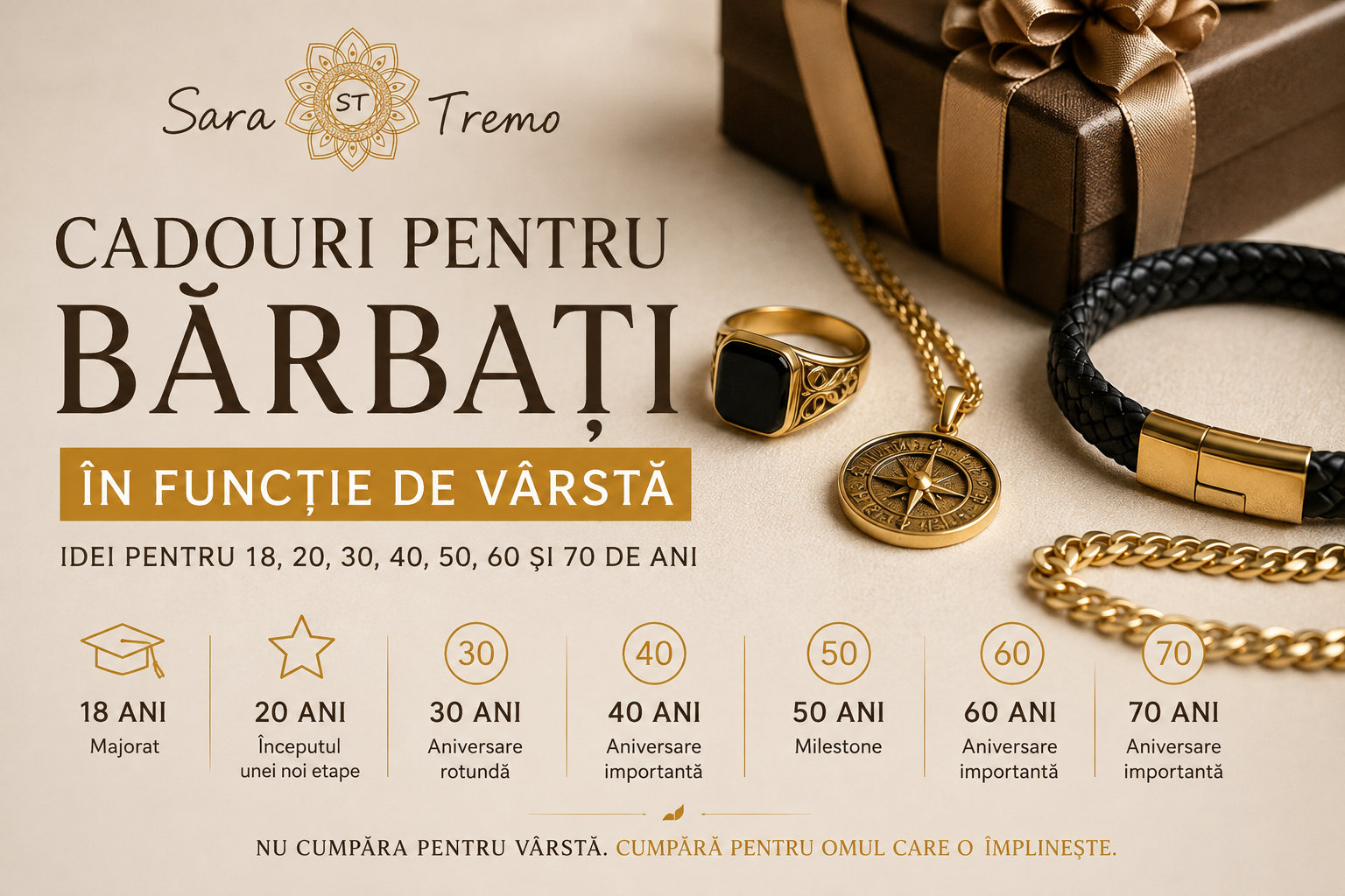 Cadouri pentru bărbați în funcție de vârstă – idei pentru 18, 20, 30, 40, 50, 60 și 70 de ani