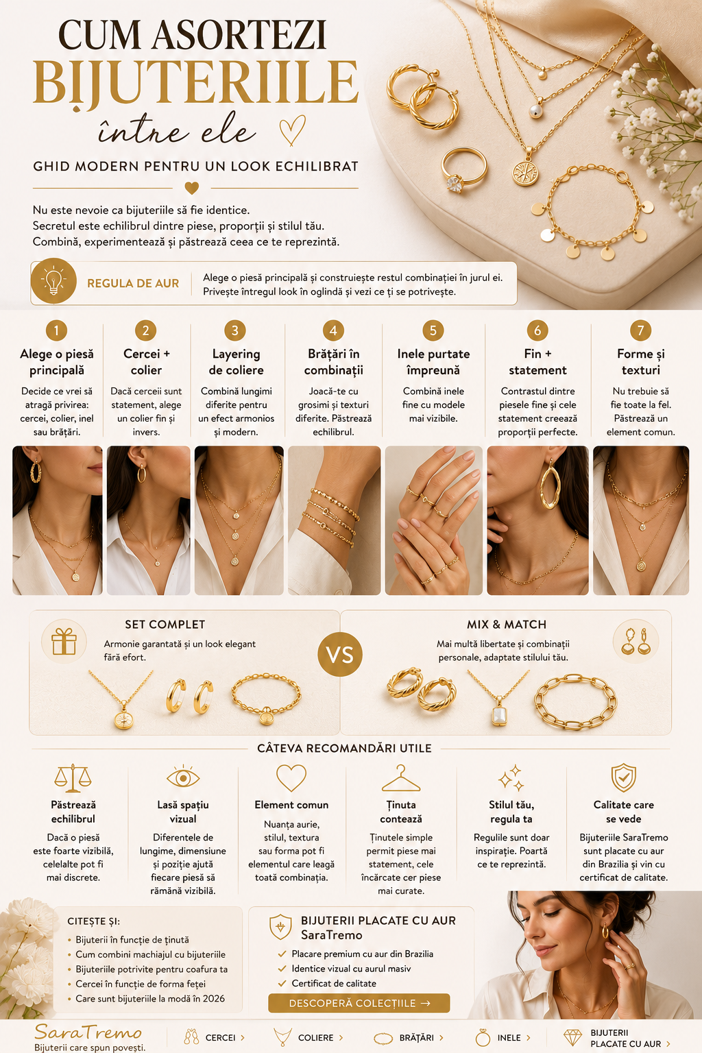 Cum asortezi bijuteriile între ele – ghid modern pentru un look echilibrat