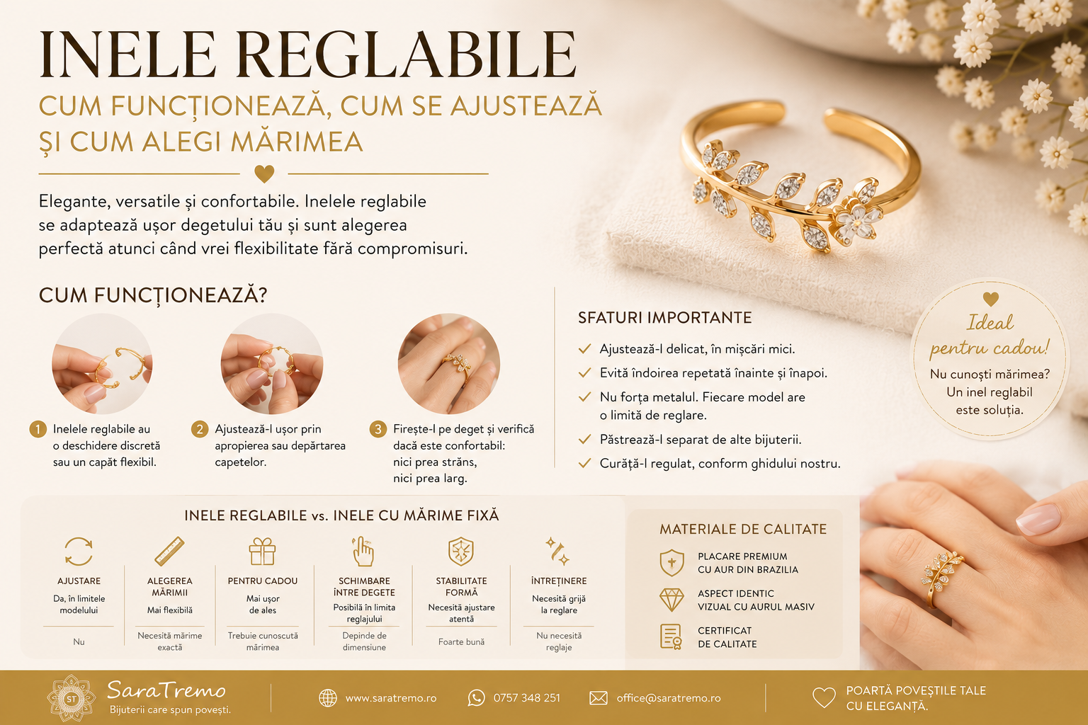 Inele reglabile – cum funcționează, cum se ajustează și cum alegi mărimea