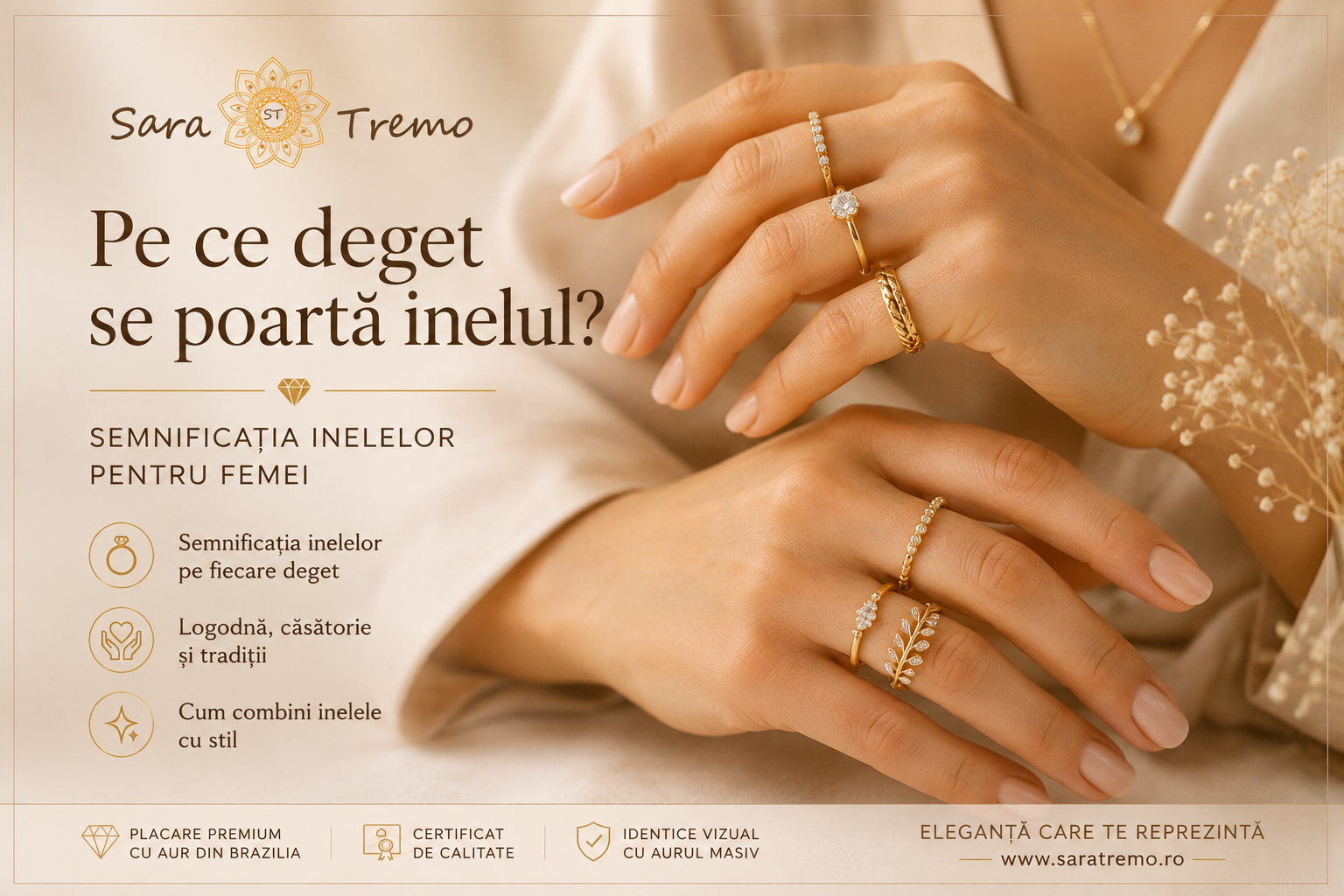 Pe ce deget se poartă inelul? Semnificația inelelor pentru femei