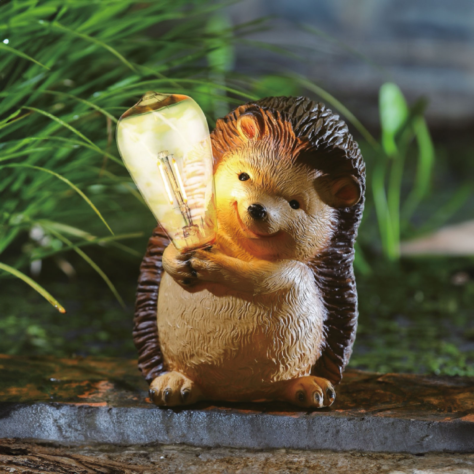 Iluminat Exterior si Solar - Figurină solară pentru grădină - arici - 1 LED filament - 16 x 19 x 23 cm