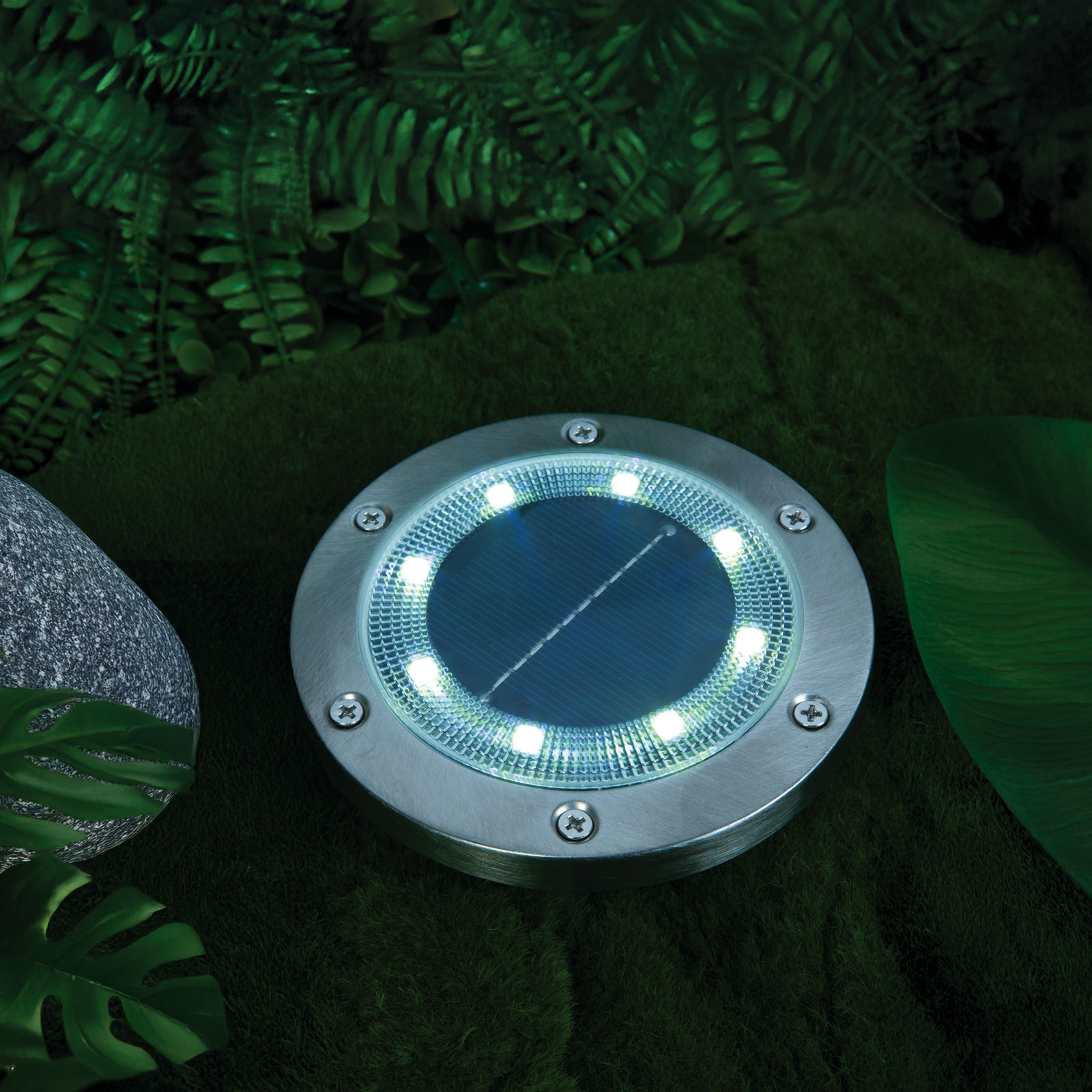 Iluminat Exterior si Solar - Lampa solara LED perete gradina, 12 cm, 8 LED SMD alb rece, exterior, incarcare automata IP rezisten