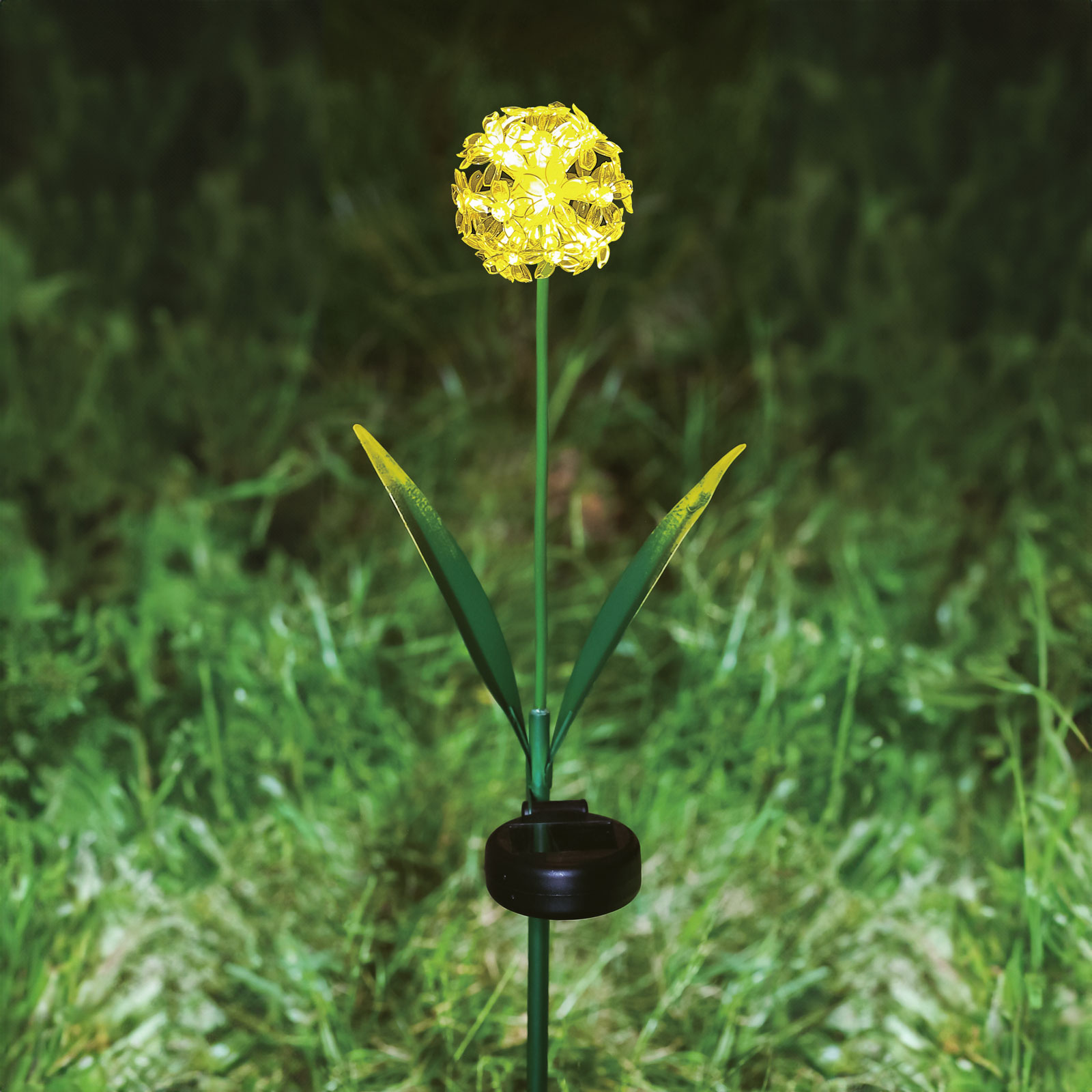 Casa si Gradina - Lampa solara hortensie 25 LED alb cald, iluminat gradina, cu tarus, decor exterior IP44