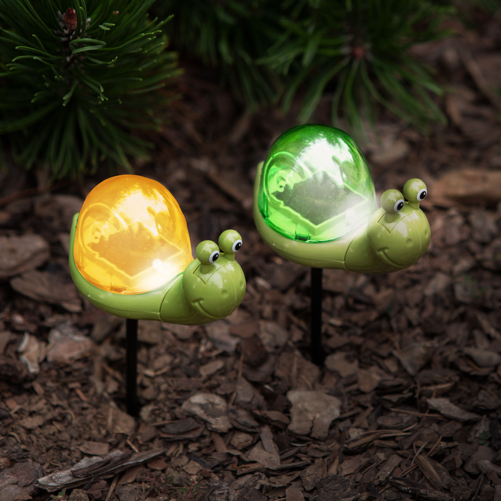 Casa si Gradina - Lampa solara LED melc, iluminat decorativ gradina, cu tarus, lumina alba