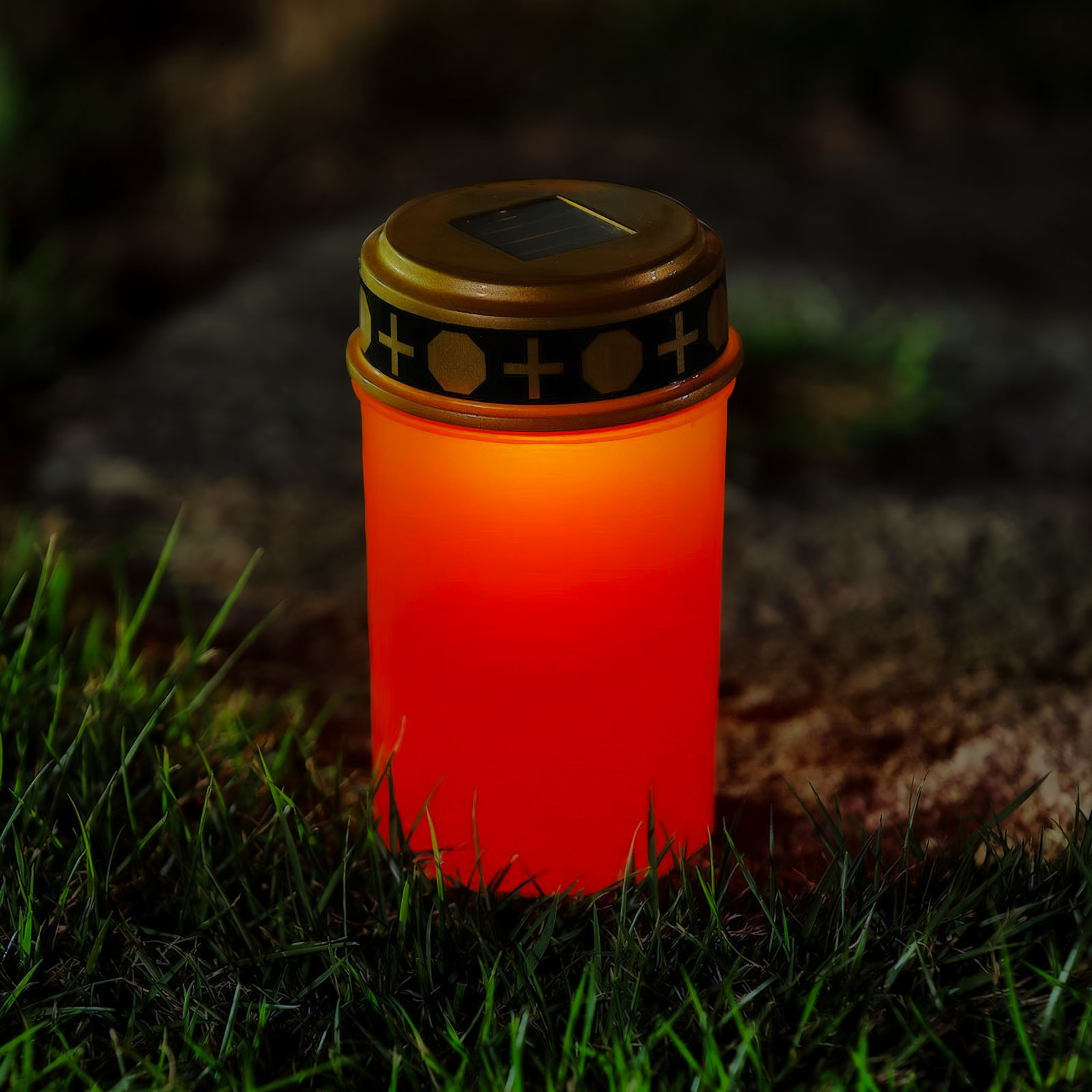 Iluminat Exterior si Solar - Lumanare solara LED efect flacara, fixare in pamant, alb cald, 20 cm, decor gradina exterior