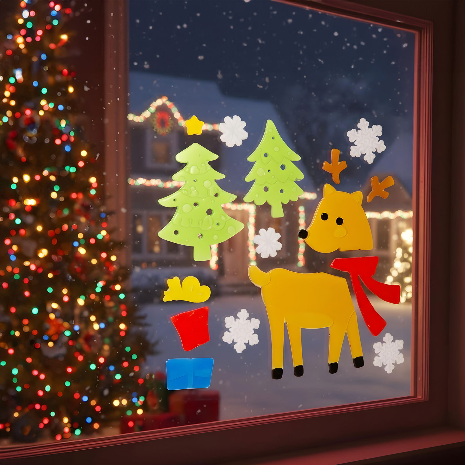 Amenajare si Decor Gradina - Decorațiuni pentru ferestre cu gel - Crăciun