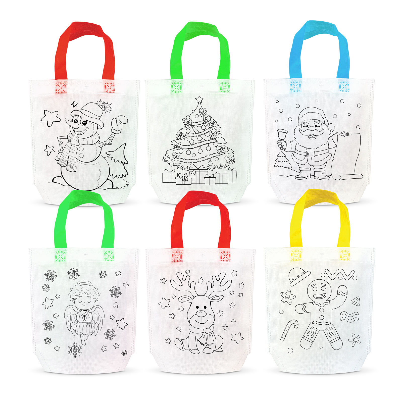 Geantă de colorat - de Crăciun - cu 4 carioci - 24 x 22 cm - 6 modele [0]